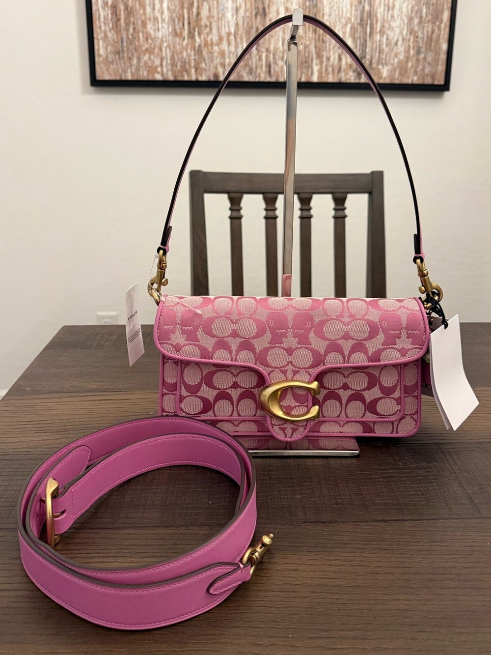 Coach x Brain Dead Fuchsia Soft Tabby 26 in Signature Jacquard new with tags